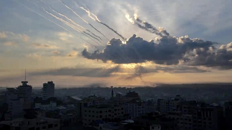Fotografia dimineții - Rachete trase din Fâșia Gaza către Israel